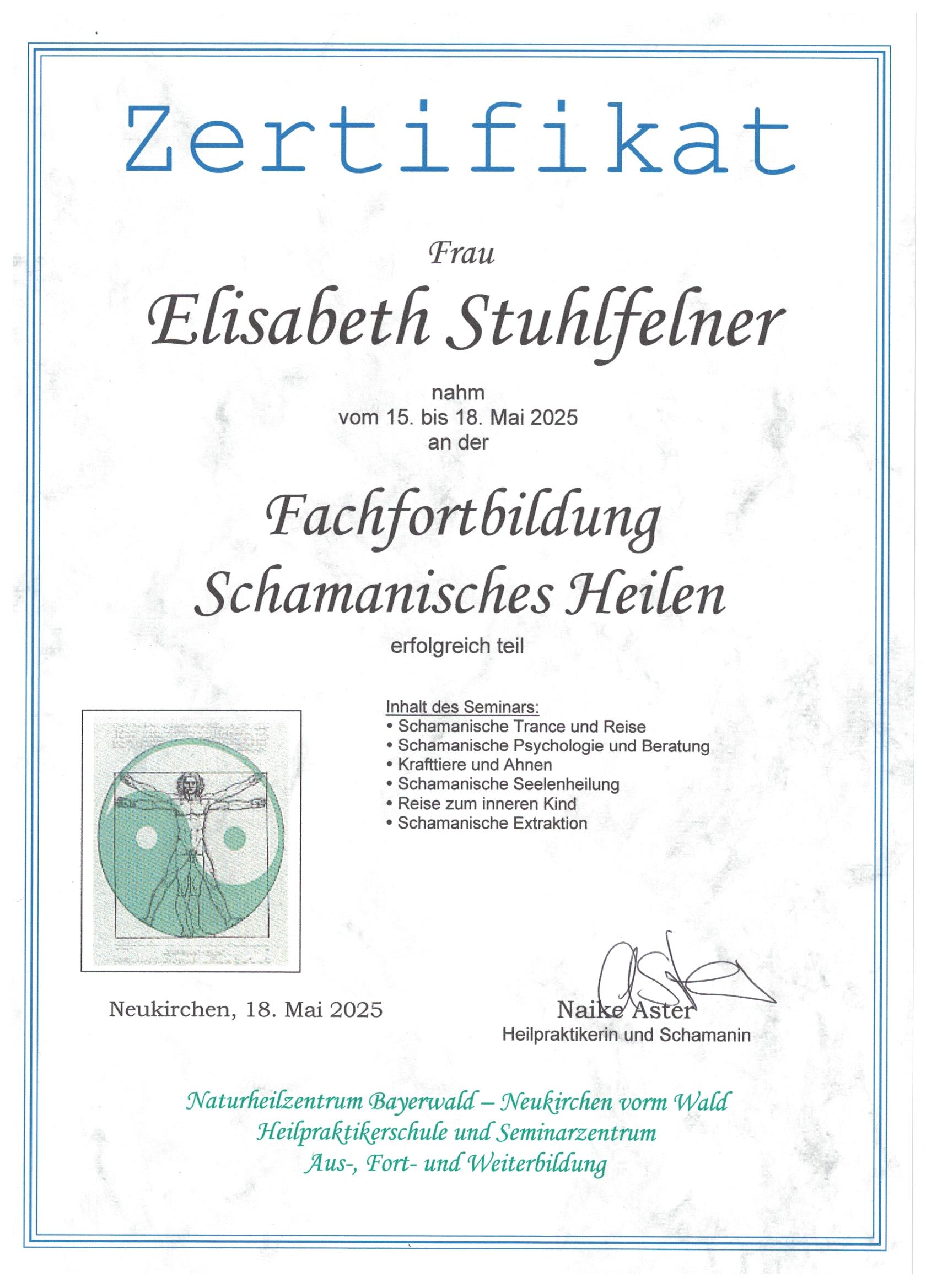 Schamanisches Heilen Zertifikat