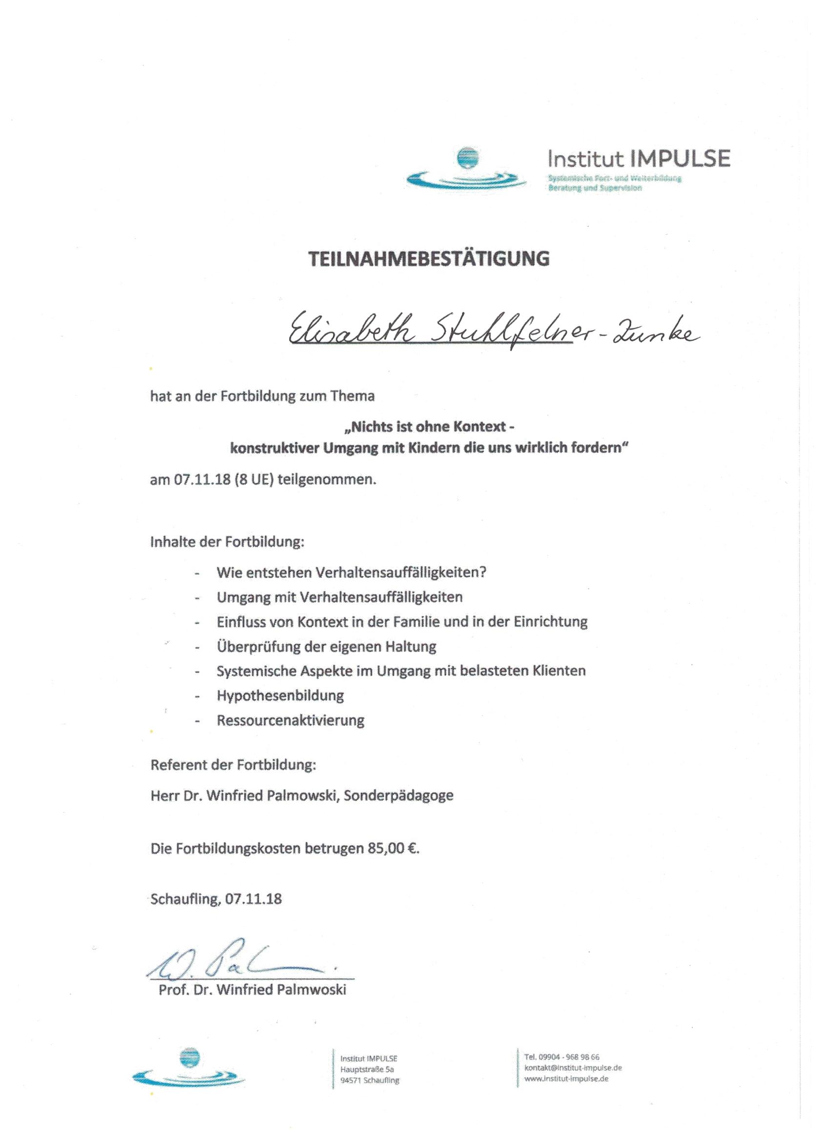 Verhaltensauffälligkeiten - Konstruktiver Umgang mit Kindern Zertifikat